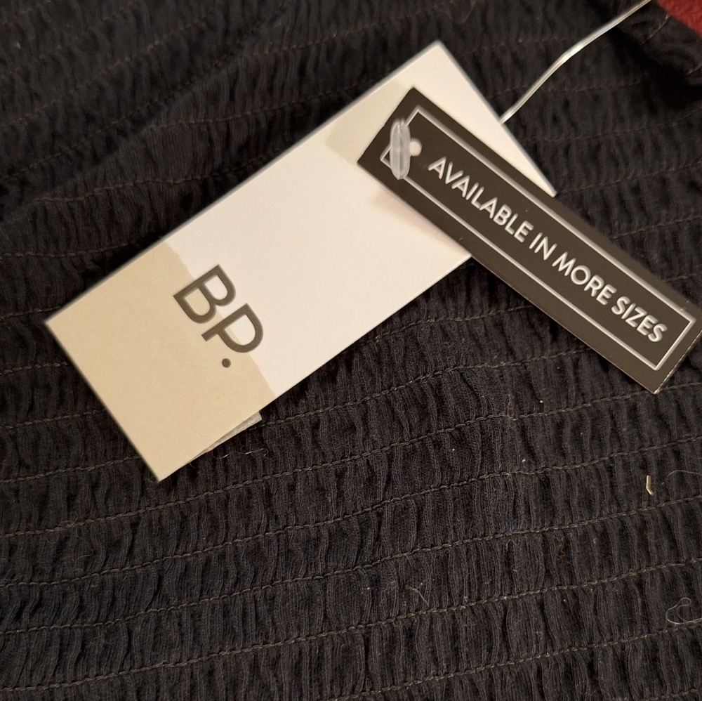 Nordstrom BP. Black Gathere Crop Top LG NWT *P - Picture 4 of 5